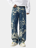 Maqiato | Men's Pixel Effect Denim Jeans