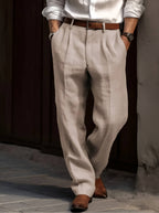 Maqiato | Men's Pleated Linen Trousers
