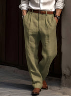 Maqiato | Men's Pleated Linen Trousers