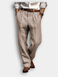 Maqiato | Men's Pleated Linen Trousers