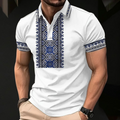 Maqiato | Men's Printed Short Sleeve Polo Shirt