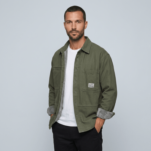 Maqiato | Men's Regular Fit Fleece-Lined Cargo Shirt