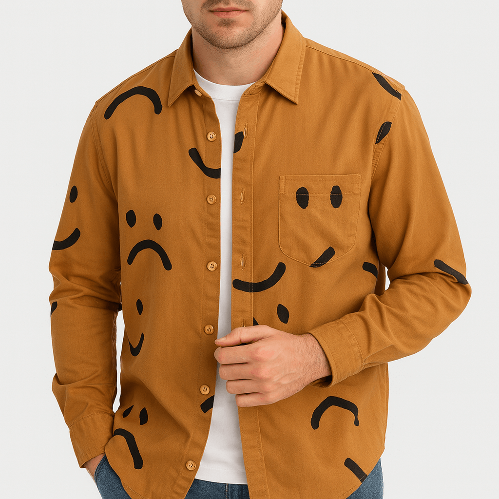 Maqiato | Men's Relaxed Long Sleeve Graphic Shirt