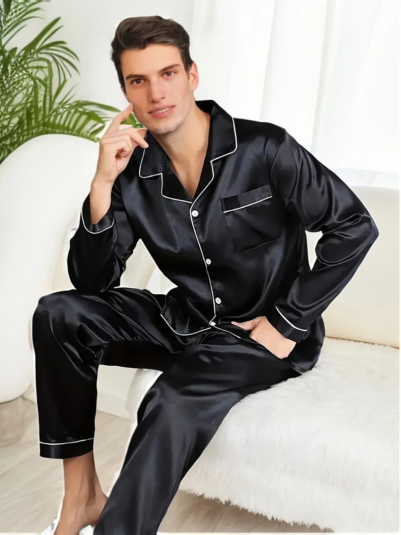 Maqiato | Men's Satin Pajama Set