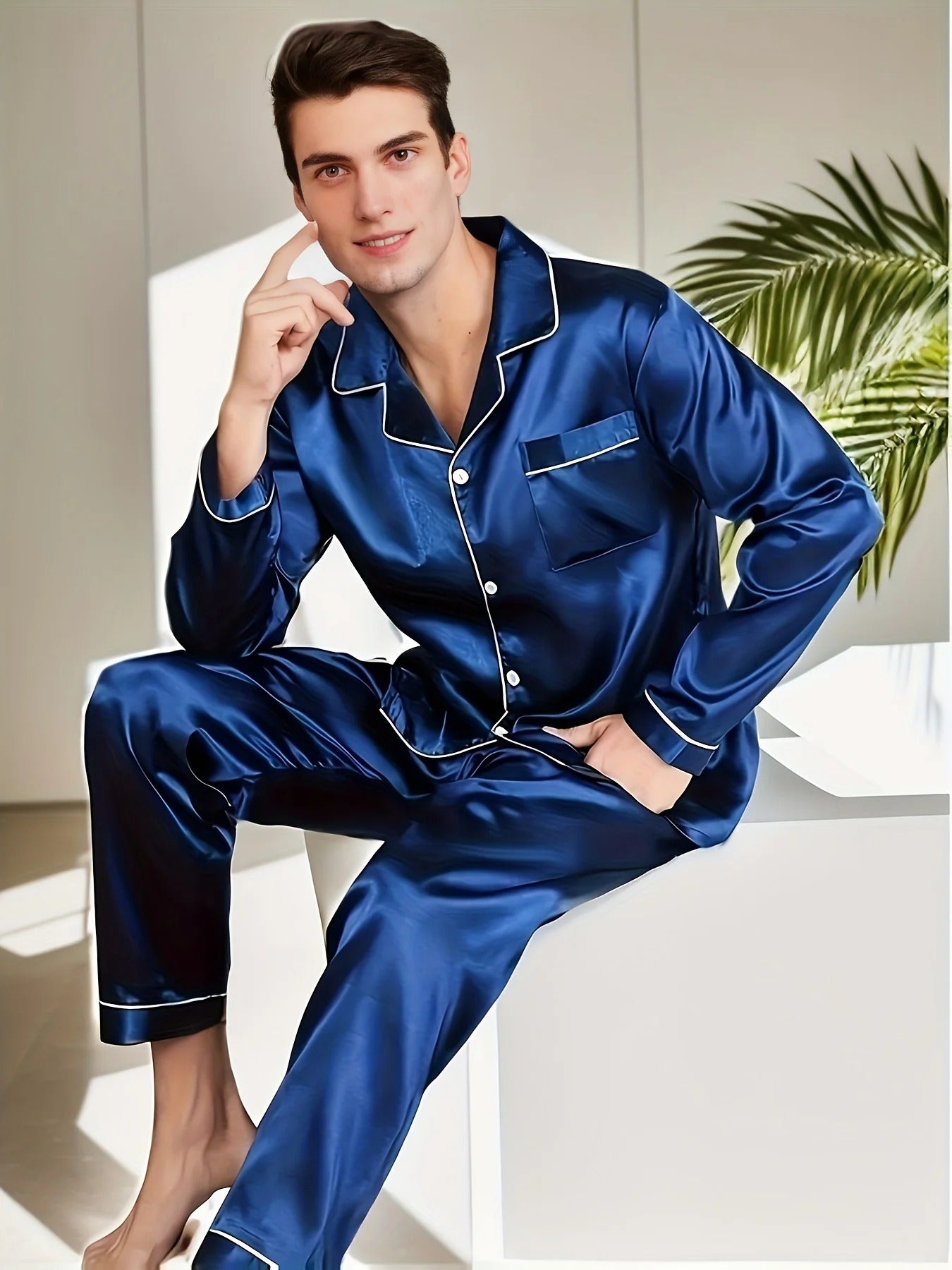 Maqiato | Men's Satin Pajama Set
