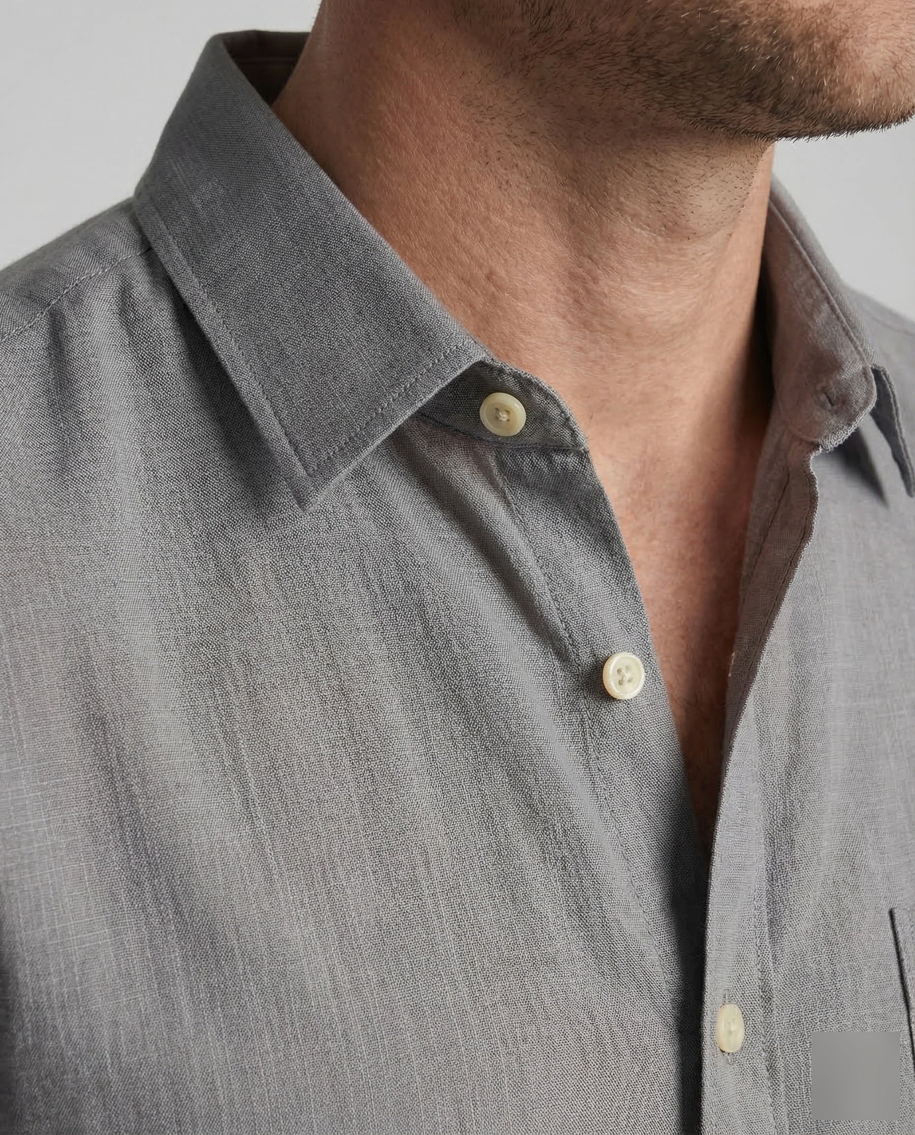 Maqiato | Men's Short-Sleeve Linen-Blend Shirt – Chest Pocket