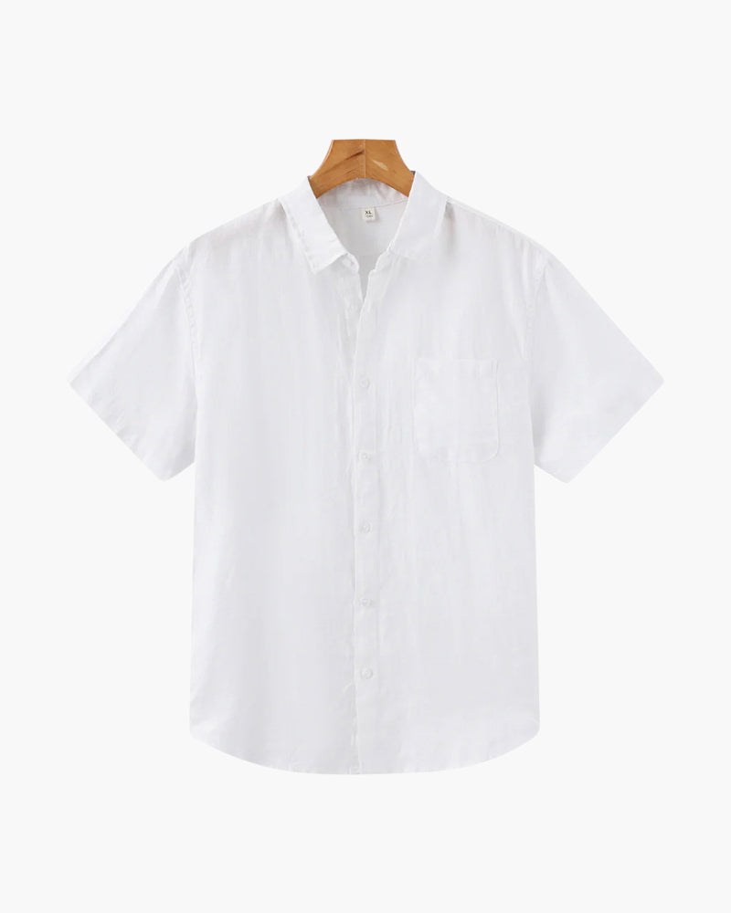 Maqiato | Men's Short Sleeve Linen Shirt