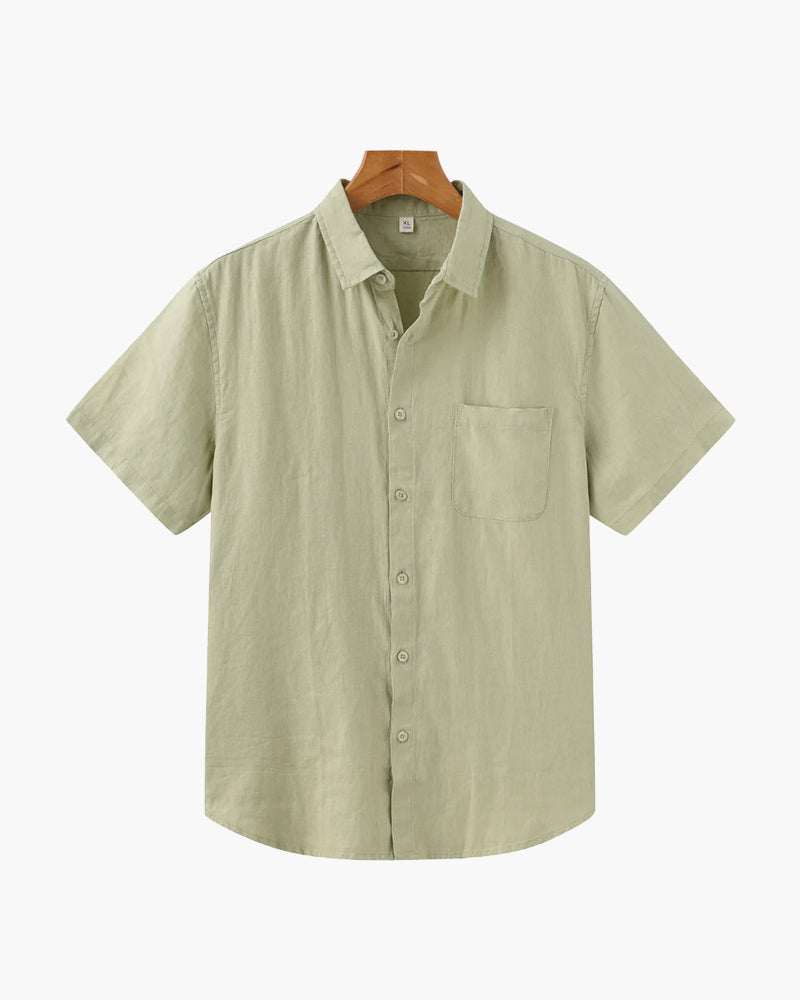 Maqiato | Men's Short Sleeve Linen Shirt