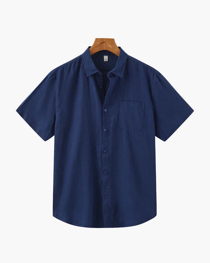 Maqiato | Men's Short Sleeve Linen Shirt