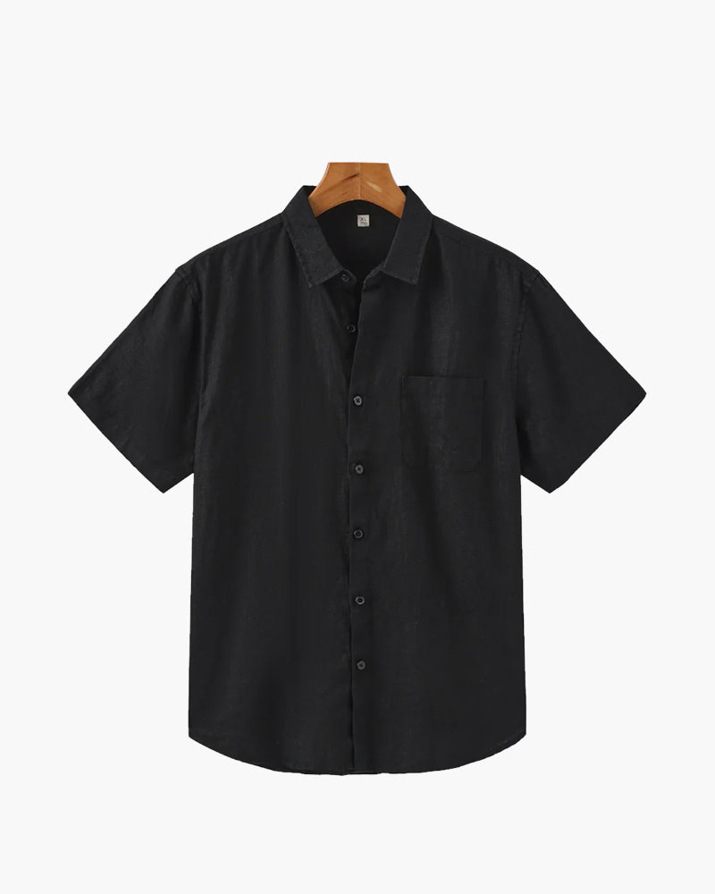 Maqiato | Men's Short Sleeve Linen Shirt