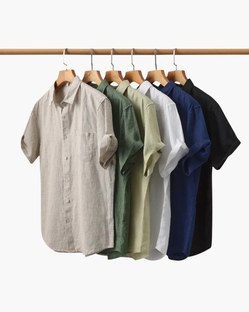 Maqiato | Men's Short Sleeve Linen Shirt