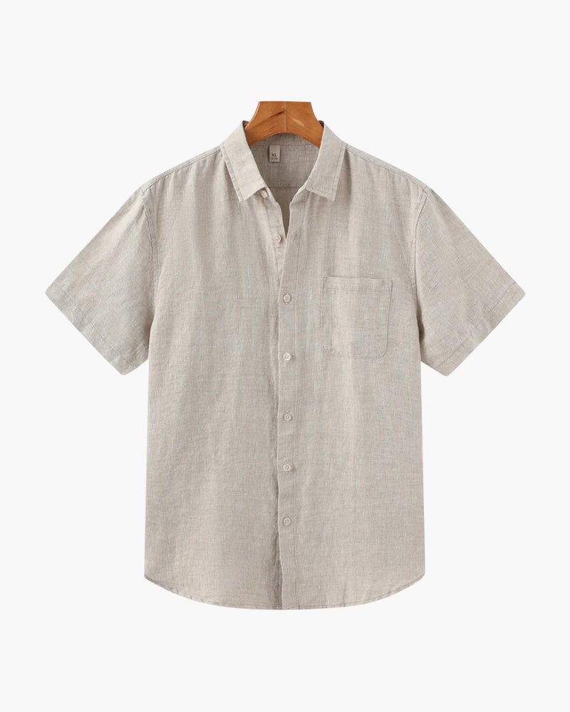 Maqiato | Men's Short Sleeve Linen Shirt