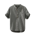 Maqiato | Men's Short Sleeve Striped Shirt