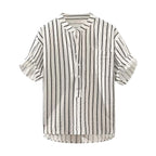 Maqiato | Men's Short Sleeve Striped Shirt