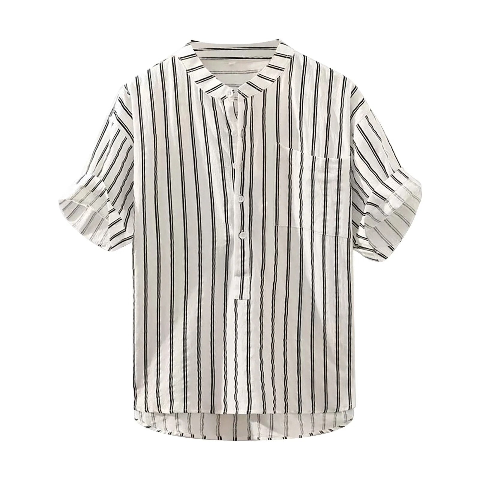 Maqiato | Men's Short Sleeve Striped Shirt