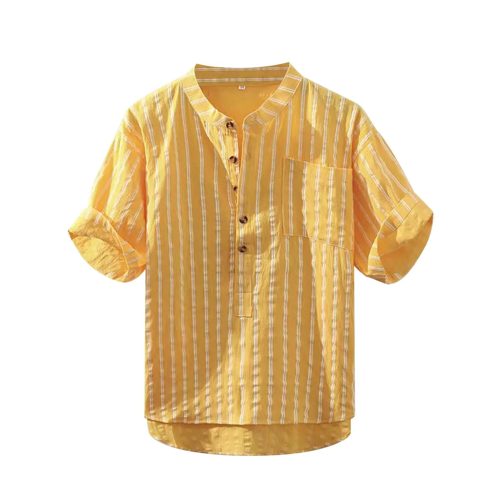 Maqiato | Men's Short Sleeve Striped Shirt