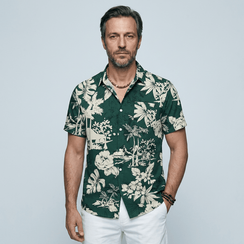 Maqiato | Men's Short Sleeve Tropical Floral Shirt