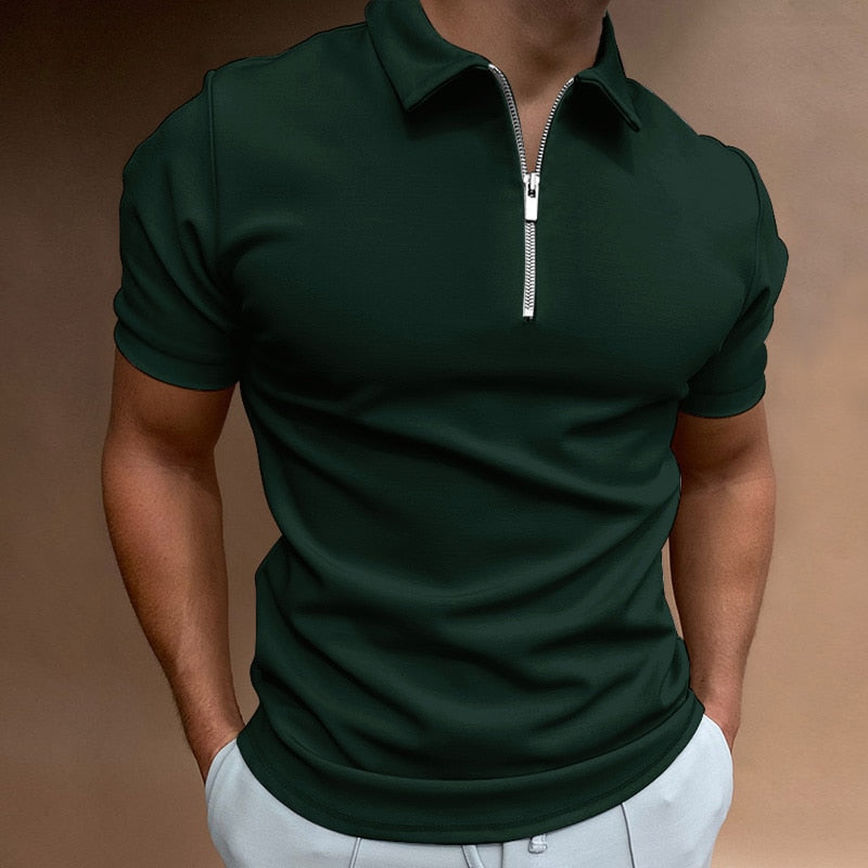 Maqiato | Men's Short Sleeve Zip Polo