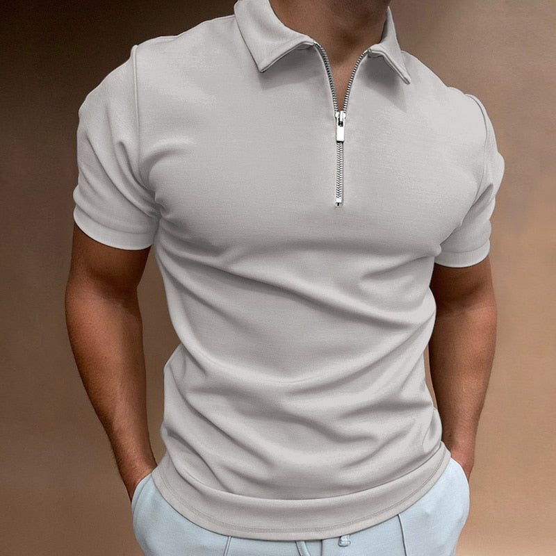Maqiato | Men's Short Sleeve Zip Polo