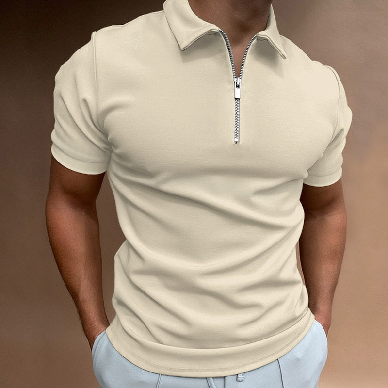 Maqiato | Men's Short Sleeve Zip Polo