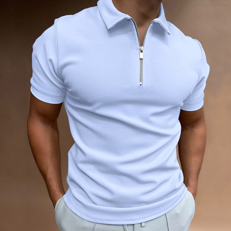 Maqiato | Men's Short Sleeve Zip Polo