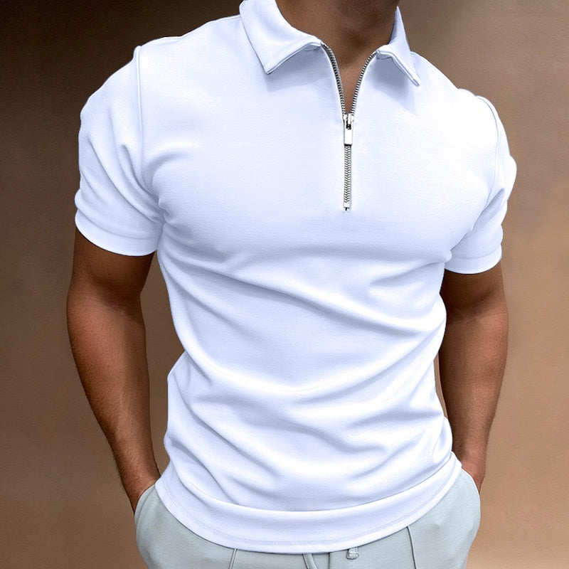 Maqiato | Men's Short Sleeve Zip Polo