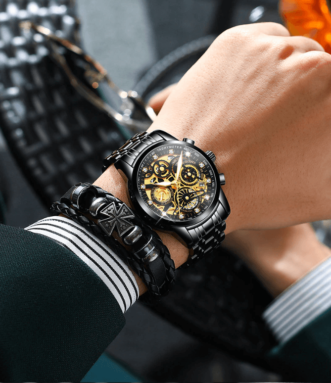 Maqiato | Men's Skeleton Automatic Watch