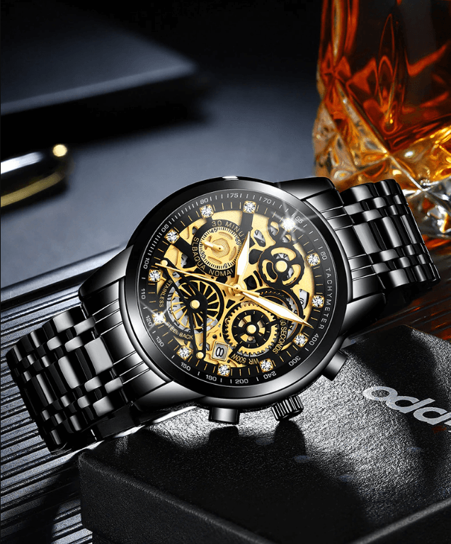Maqiato | Men's Skeleton Automatic Watch