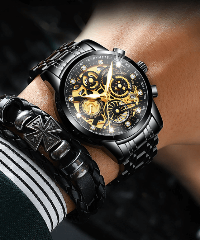Maqiato | Men's Skeleton Automatic Watch