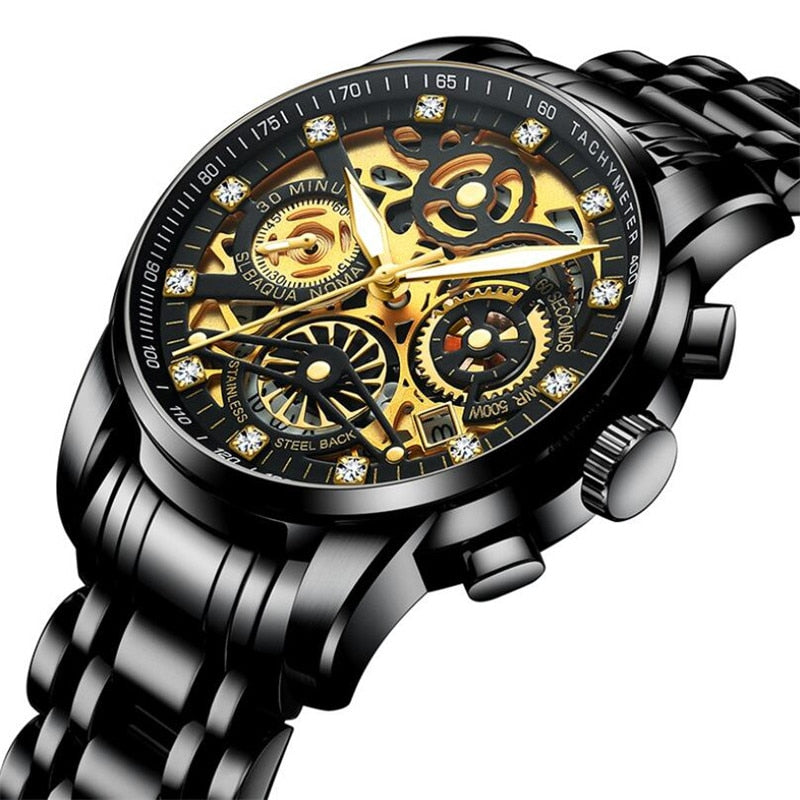 Maqiato | Men's Skeleton Automatic Watch