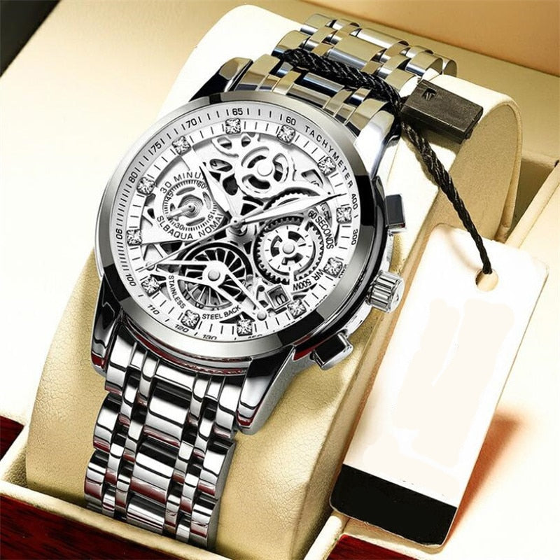 Maqiato | Men's Skeleton Automatic Watch
