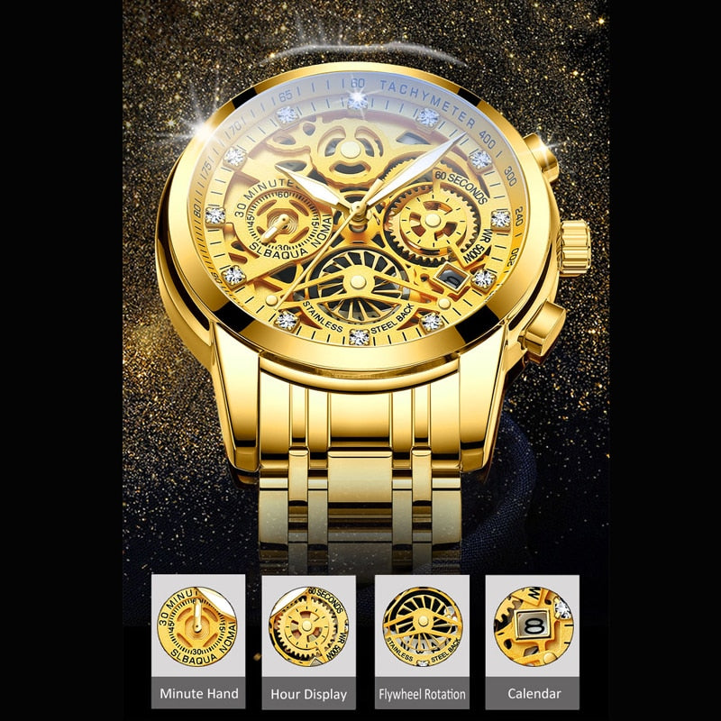 Maqiato | Men's Skeleton Automatic Watch