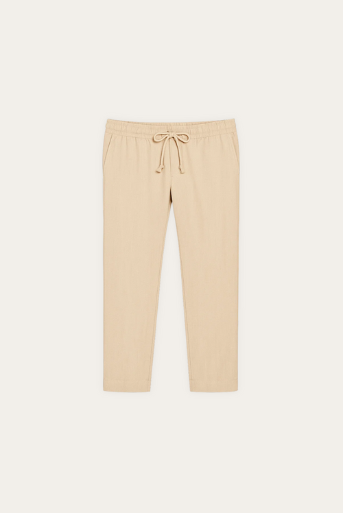 Maqiato | Men's Slim Cropped Linen Trousers