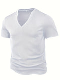 Maqiato | Men's Slim Fit Deep V-Neck T-Shirt
