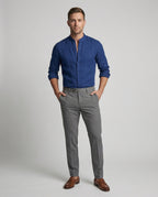 Maqiato | Men's Slim-Fit Linen-Blend Shirt – Band Collar