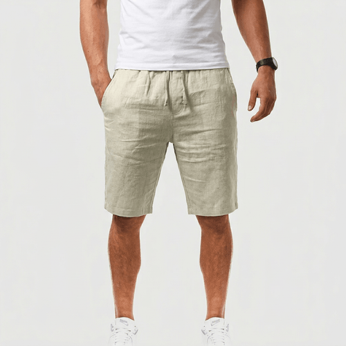 Maqiato | Men's Slim Fit Linen Blend Shorts