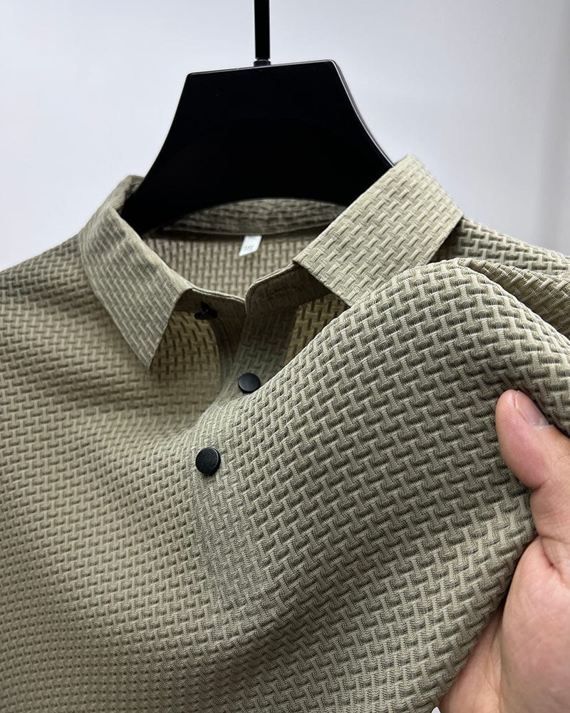 Maqiato | Men's Slim Fit Mesh Polo Shirt