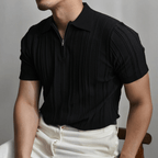 Maqiato | Men's Slim Fit Quarter-Zip Polo Shirt