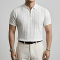 Maqiato | Men's Slim Fit Quarter-Zip Polo Shirt