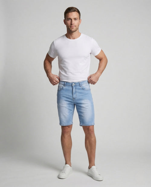 Maqiato | Men's Slim Fit Stretch Jeans Shorts