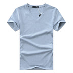 Maqiato | Men's Slim Fit V-Neck Cotton T-Shirt