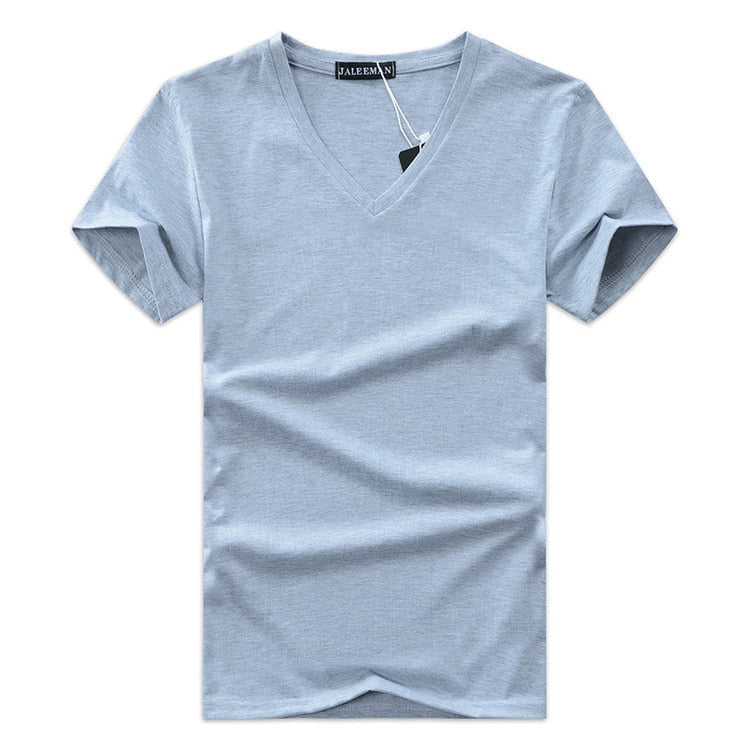Maqiato | Men's Slim Fit V-Neck Cotton T-Shirt