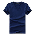 Maqiato | Men's Slim Fit V-Neck Cotton T-Shirt