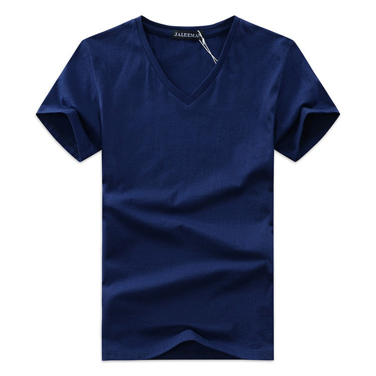 Maqiato | Men's Slim Fit V-Neck Cotton T-Shirt