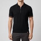 Maqiato | Men's Slim Fit Zip Collar Polo Shirt
