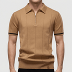 Maqiato | Men's Slim Fit Zip Collar Polo Shirt