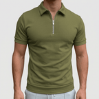 Maqiato | Men's Slim Fit Zip Polo Shirt