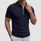 Maqiato | Men's Slim Fit Zip Polo Shirt
