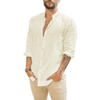 Maqiato | Men's Solid Linen Shirt