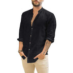 Maqiato | Men's Solid Linen Shirt